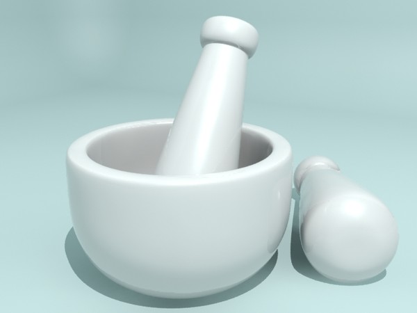 3dsmax morter pestle - Mortar and Pestle... by christiano247
